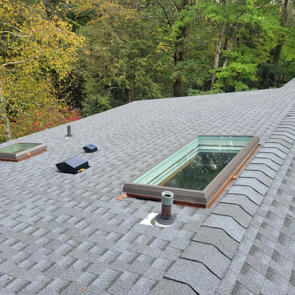 Roof replacement with skylights in Westport CT